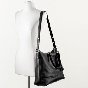Black leather Coach bag